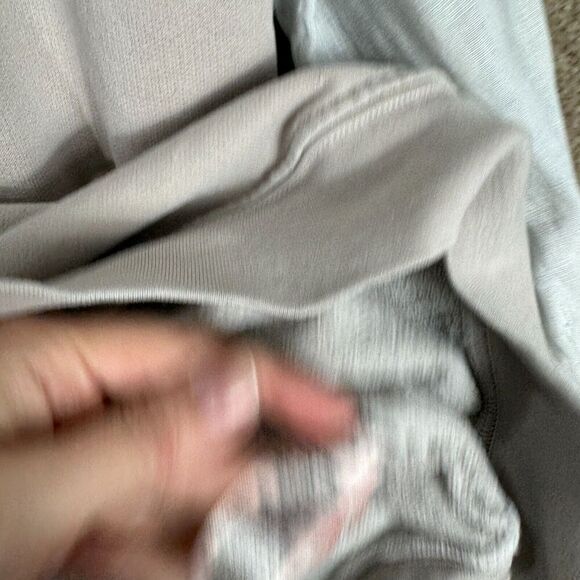 Stateside Sweatshirt Womens Small S Gray Crew Contrast Linen Sleeve French Terry - Picture 8 of 11